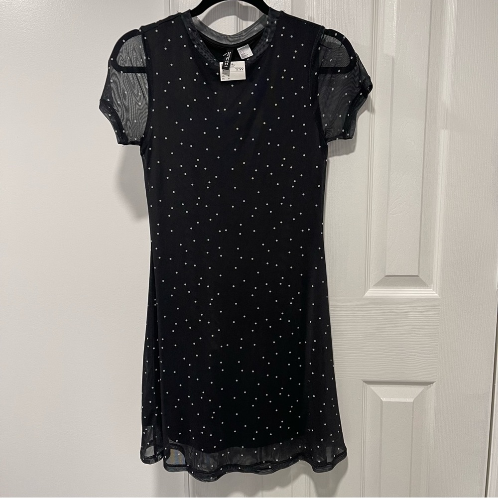 Black and White polka-dot Dress, size S
